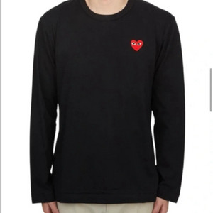 꼼데 가르송 PLAY 긴팔 티셔츠 블랙 L 새상품 이미지