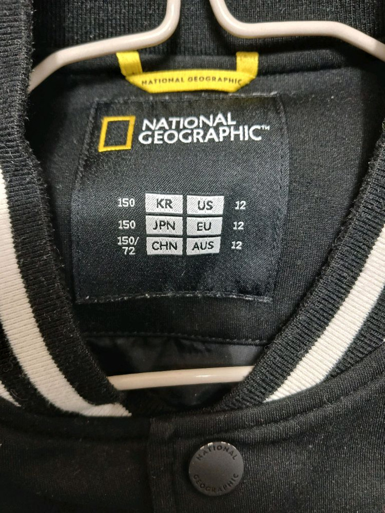 내셔널지오그래픽 키즈 블랙 스타디움 자켓 점퍼 사이즈 150--3