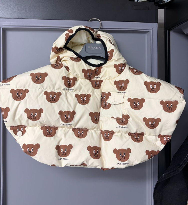 베베드피노 곰돌이 다운 판초 90--0