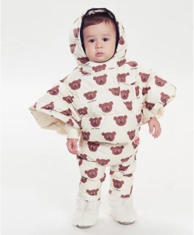 베베드피노 곰돌이 다운 판초 90--5