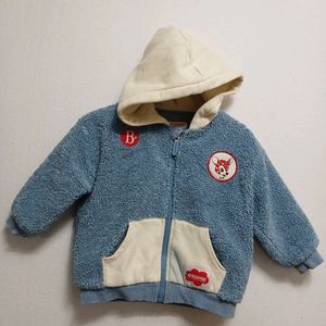 베베드피노 키즈 블루 후리스 자켓 점퍼 사이즈 100 이미지