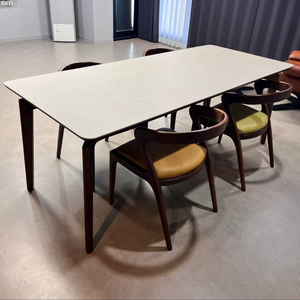 몽키우드 포세린 식탁 2000 세트 (의자 4개 포함)