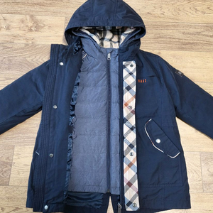 택포)닥스키즈 130 점퍼+오리털 경량패딩 세트. 닥스키즈 내피분리 자켓