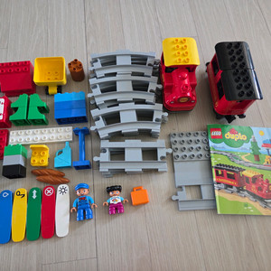 레고 듀플로 기차 10874 증기기관차 +10872 확장레일