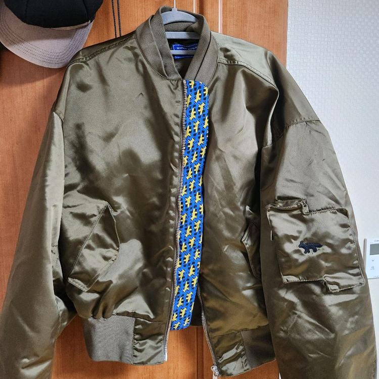 아더에러 메종키츠네 봄버 자켓 L ma-1 마원 항공점퍼 이미지