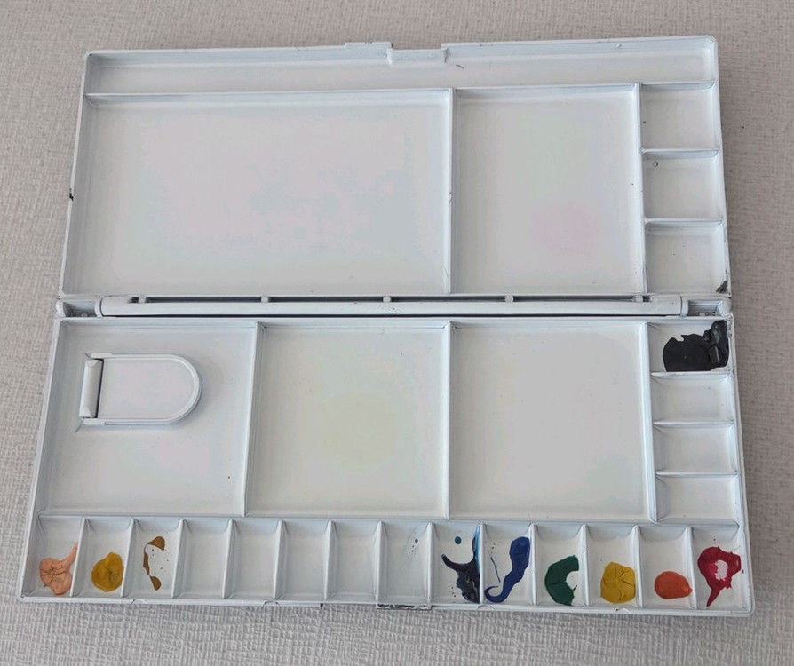 새제품,덤포함)민신아트 수채화 파레트 No.720 +덤 왕자조각도6개세트 + 파레트--5