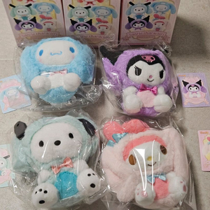 산리오LDCX 토끼코스튬시리즈 시나모롤 포차코 쿠로미 마이멜로디인형키링 이미지