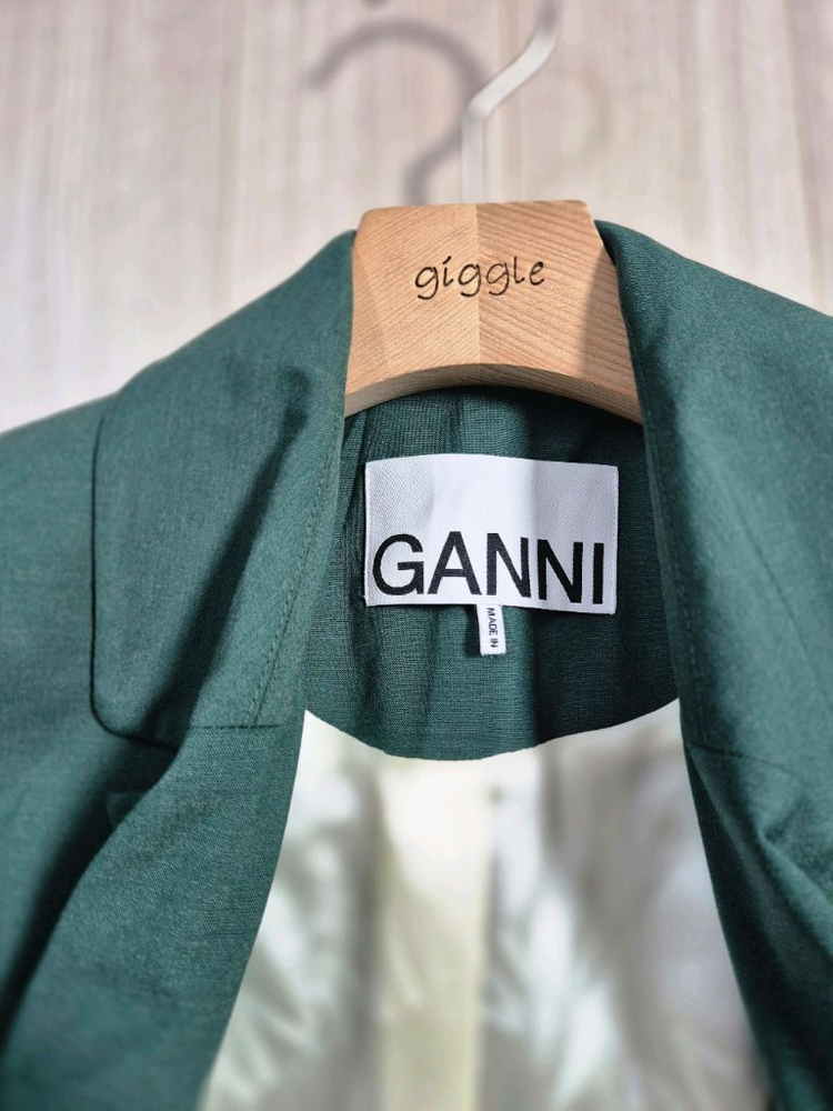 GANNI 가니 오프 센터 벨티드 블레이저 34사이즈--6