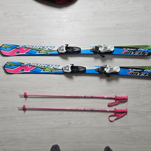 어린이 스키 130cm (NORDICA TEAM RACE J 140) + 폴대 + 가방 팝니다. 이미지
