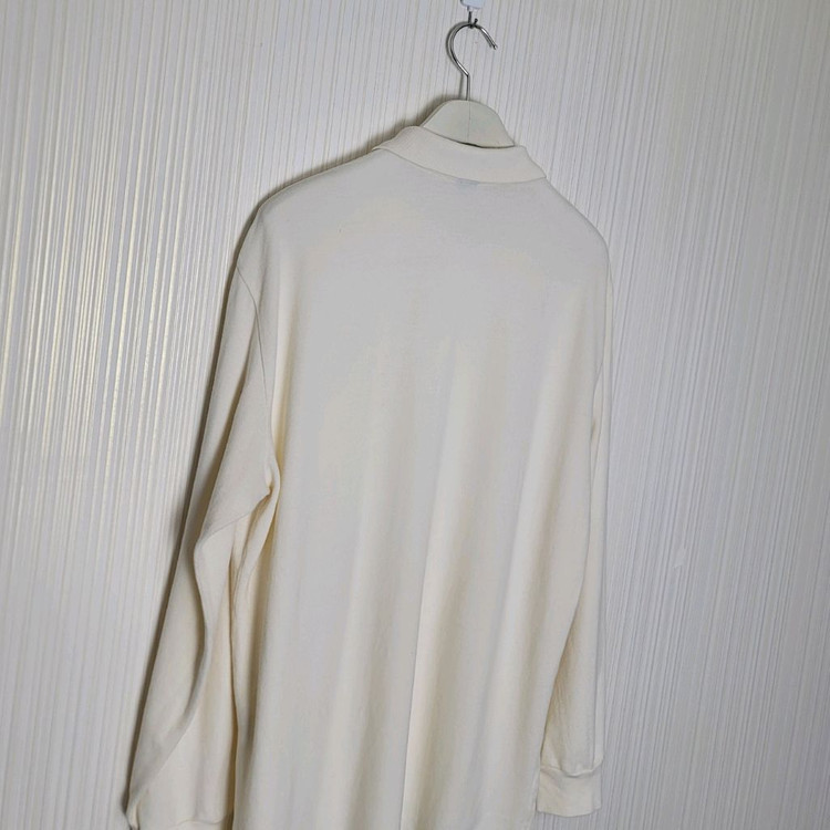 105_폴로 긴팔 카라티셔츠 크림 랄프로렌 피케--3