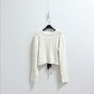 르스모킹 백타이 코튼 케이블 니트 이미지