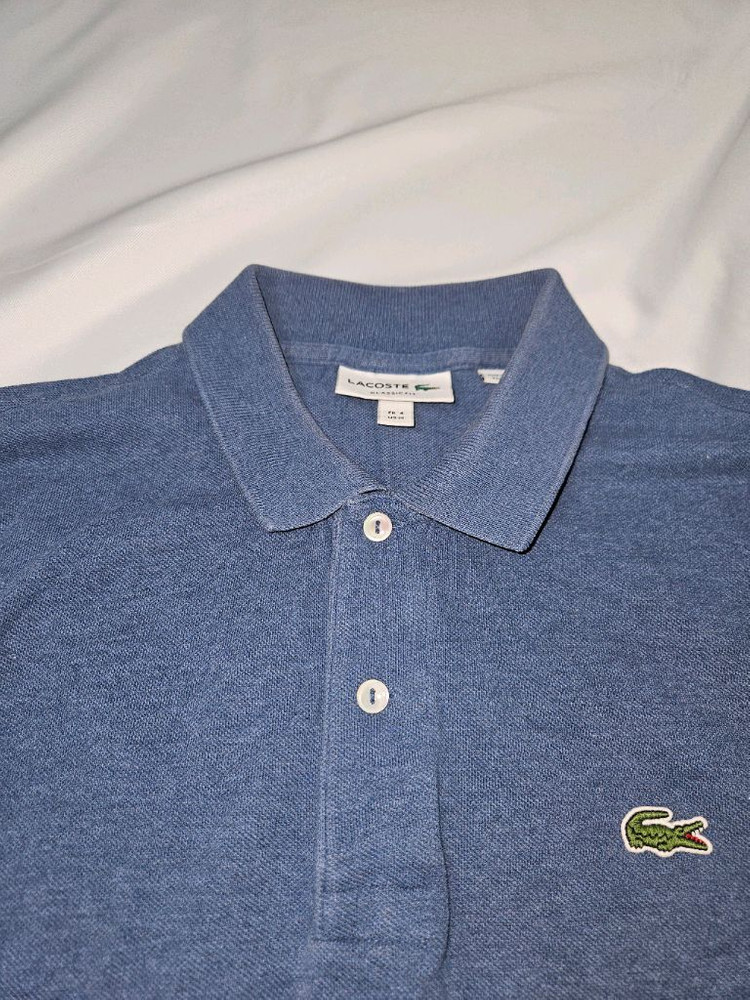 라코스테 클래식핏 블루 긴팔 카라티 티셔츠 pk 폴로 슬리브 M 남성--1