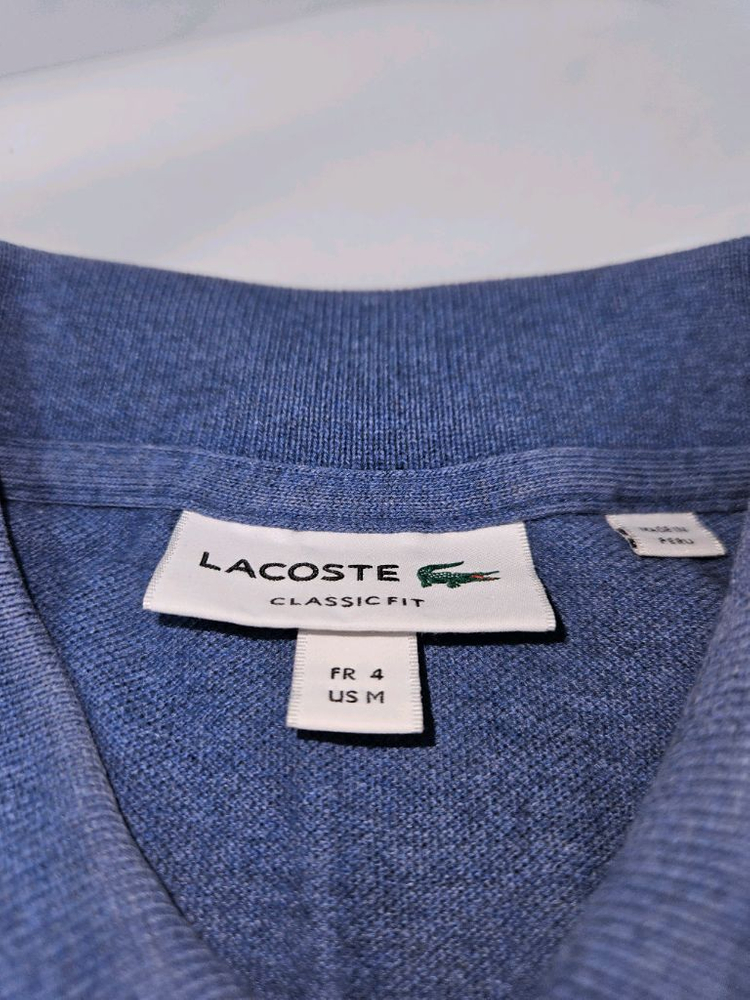 라코스테 클래식핏 블루 긴팔 카라티 티셔츠 pk 폴로 슬리브 M 남성--2