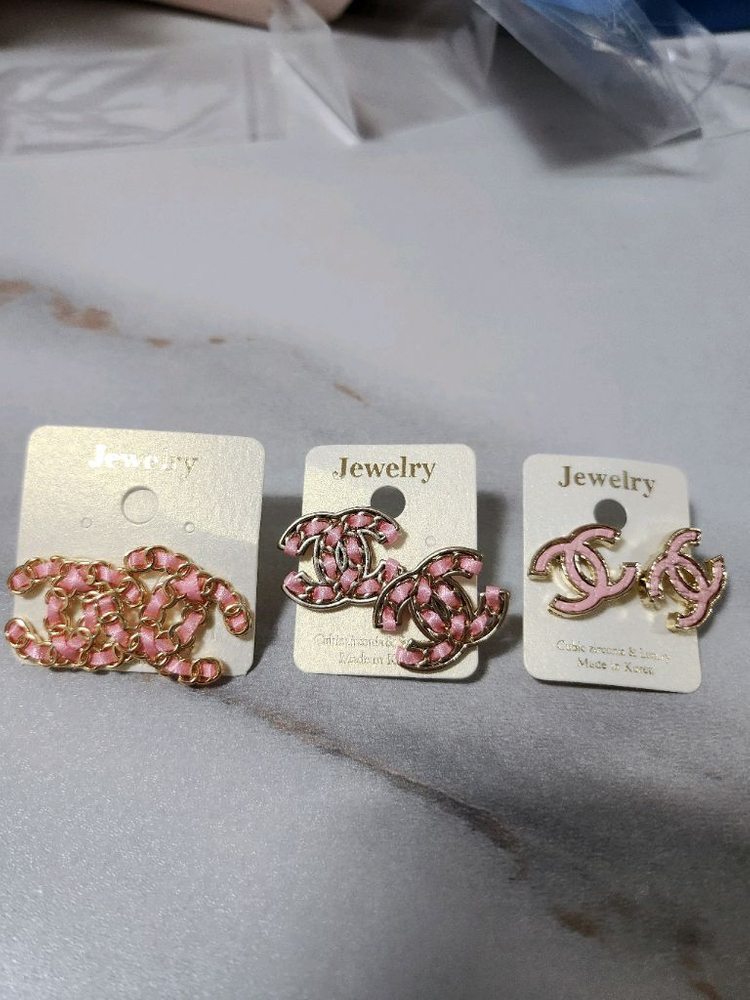 샤뉄 핑크 귀걸이--0