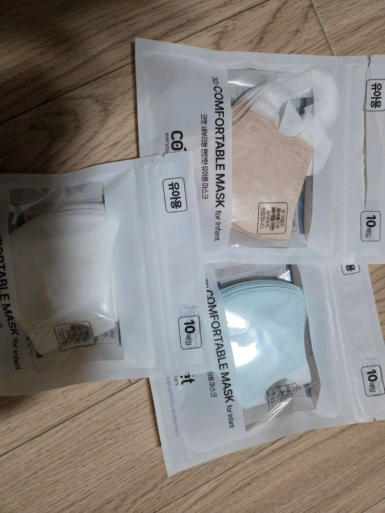 새부리형 숨쉬기 편한 마스크 유아용 초소형 30개입, 3개--1