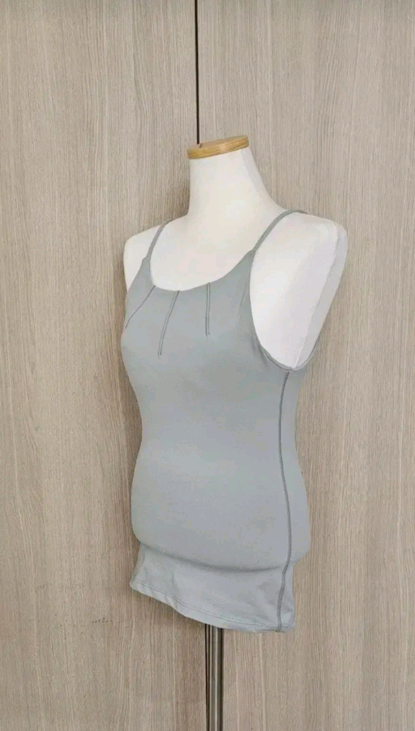 안다르 슬림핏 롱기장 요가 나시 (S) 44 세이지 그린 이미지