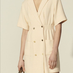 새상품 SANDRO 산드로 트위드 금장 원피스 (38)