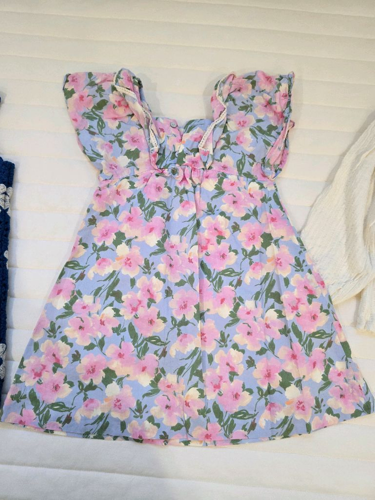 반택포) 자라 꽃무늬 원피스 6y--1