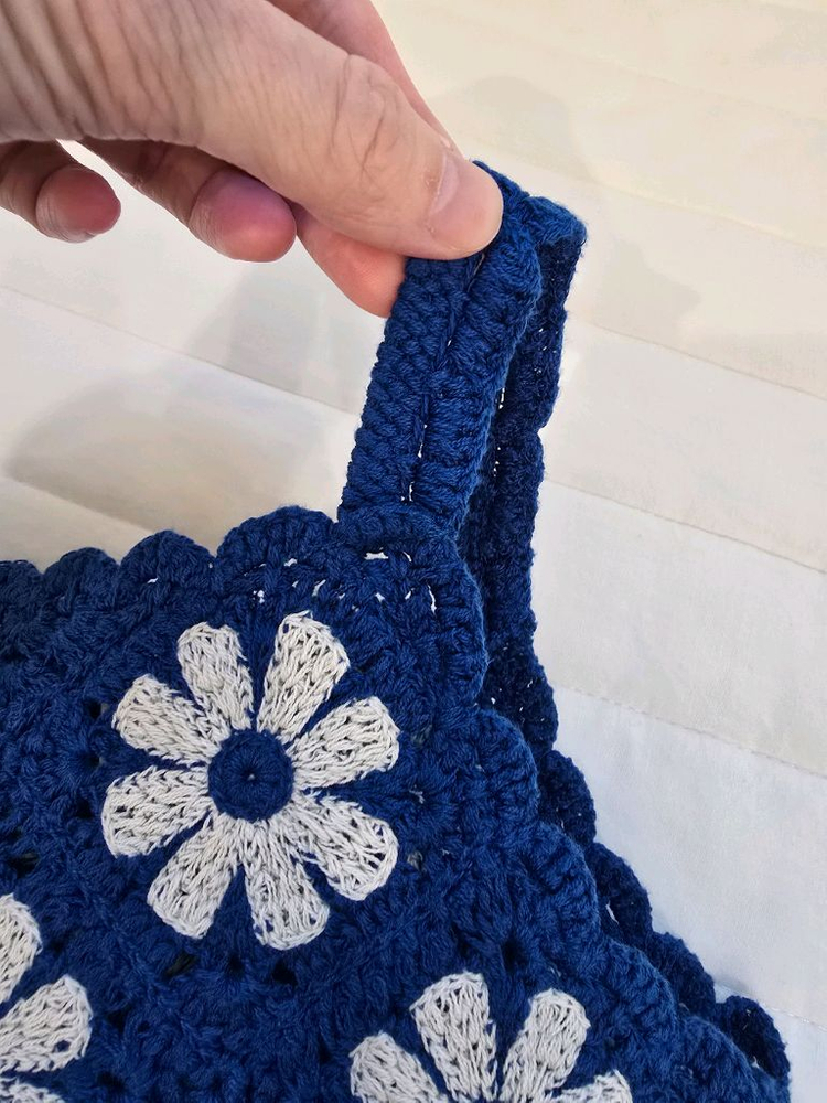 반택포) 자라 크로쉐 블루 원피스 6y--2