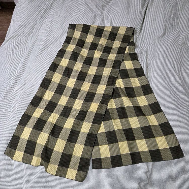 홈리 체크 스카프 옐로우 / 목도리 머플러 유스 브라운야드 블랭크룸 러프사이드 포터리--1