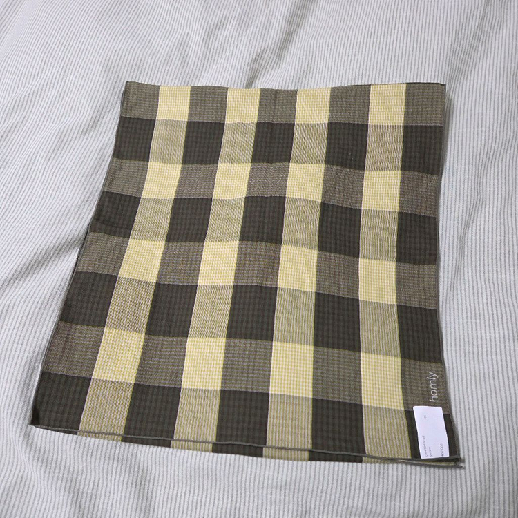 홈리 체크 스카프 옐로우 / 목도리 머플러 유스 브라운야드 블랭크룸 러프사이드 포터리--3