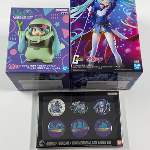반다이 건담 45주년 기념 건담 x 하츠네 미쿠 콜라보 뱃지, 피규어 미개봉 일괄 판매 이미지