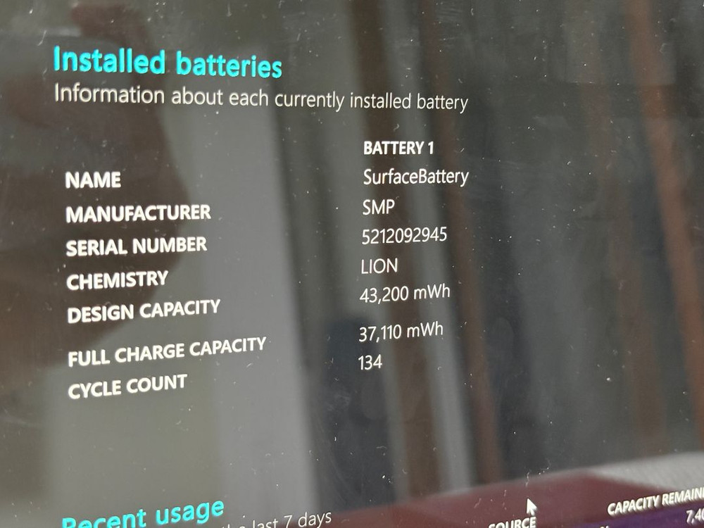 서피스 프로 7 (i5/8G/256G) + 레드 알칸타라 타입커버 (배터리 86%)--3