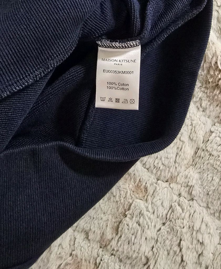 메종키츠네 더블폭스 후드티 네이비 XL사이즈(국내105사이즈) 이미지