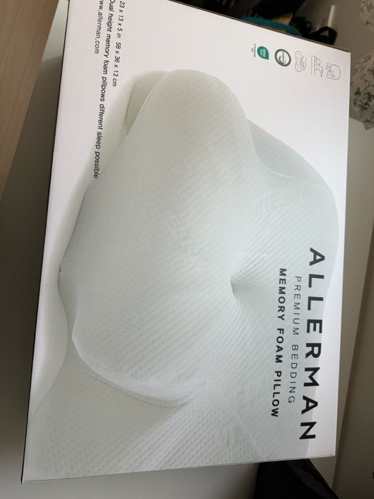 백화점 브랜드 알레르망 판테온 메모리폼 베개 새상품--1