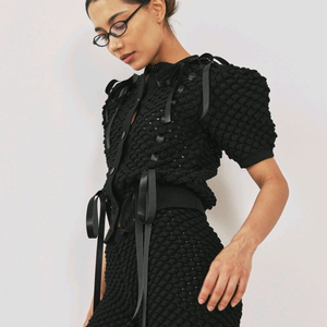 매니모어몽 니트 블루머 숏팬츠 블랙 스몰 이미지