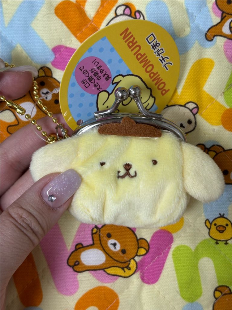 산리오 폼폼푸린 미니 가마구치 동전지갑 키링 [일본정품 새상품] 이미지