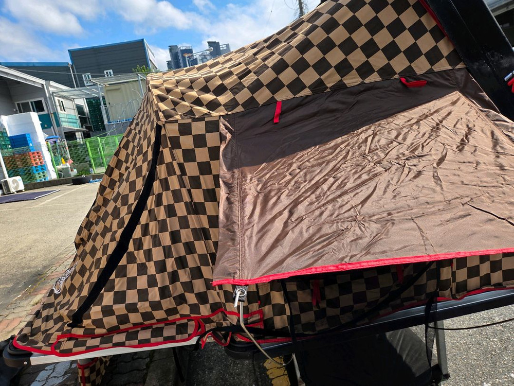 아이캠퍼 스카이캠프 2.0 루프탑텐트 체크 레인플라이 이미지