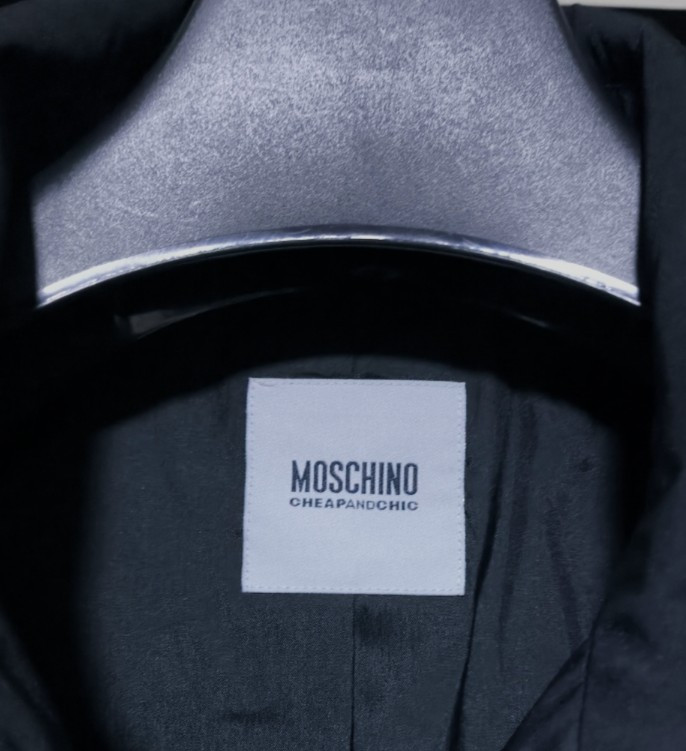 90 모스키노 나일론 자켓 코트--3