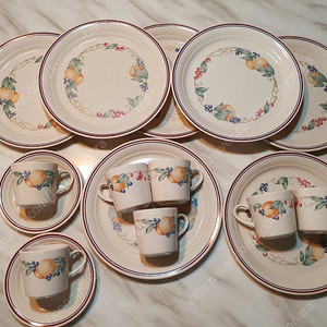 빈티지 앤틱 코렐 어번더스 접시와 찻잔 개당값 이미지