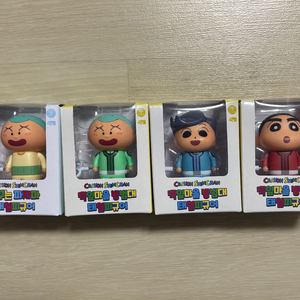 짱구 철수 훈이 떡잎마을 방범대, 파자마 태엽 피규어 (미개봉 새상품)