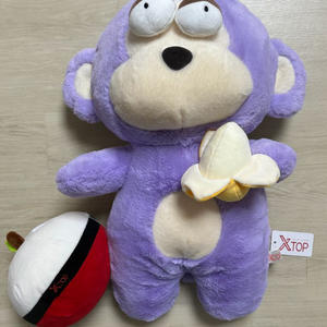 보라색 몽키 원숭이 바나나 50cm 대형인형 + 포켓몬볼 휴대폰 거치대