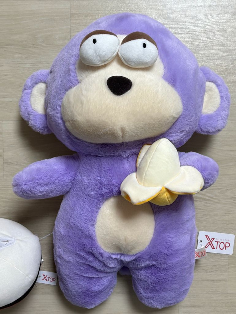 보라색 몽키 원숭이 바나나 50cm 대형인형 + 포켓몬볼 휴대폰 거치대 이미지