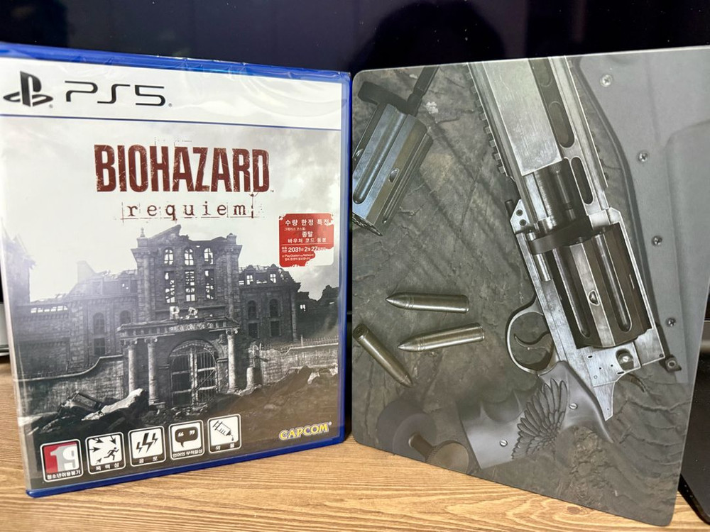 PS5 플스5 바이오하자드 9 레퀴엠 초회판 스틸북 코드 미사용 판매--1
