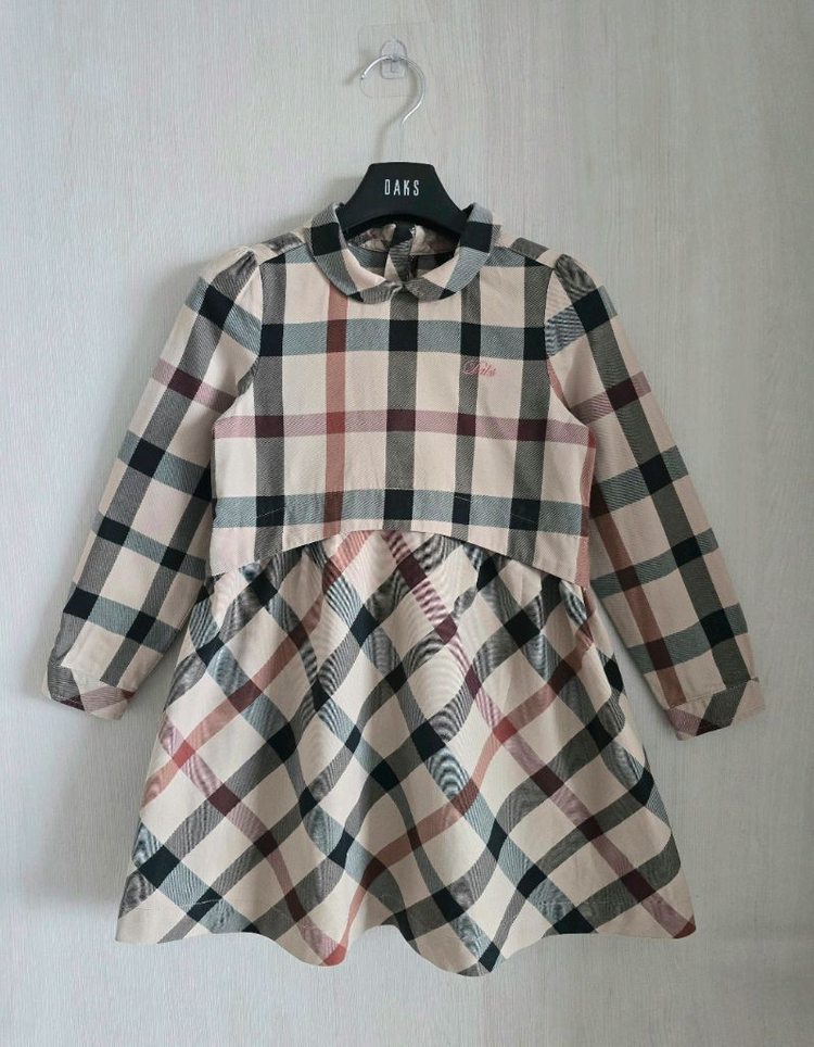 닥스키즈 여아 체크 원피스 니트 조끼 110-120사이즈 이미지