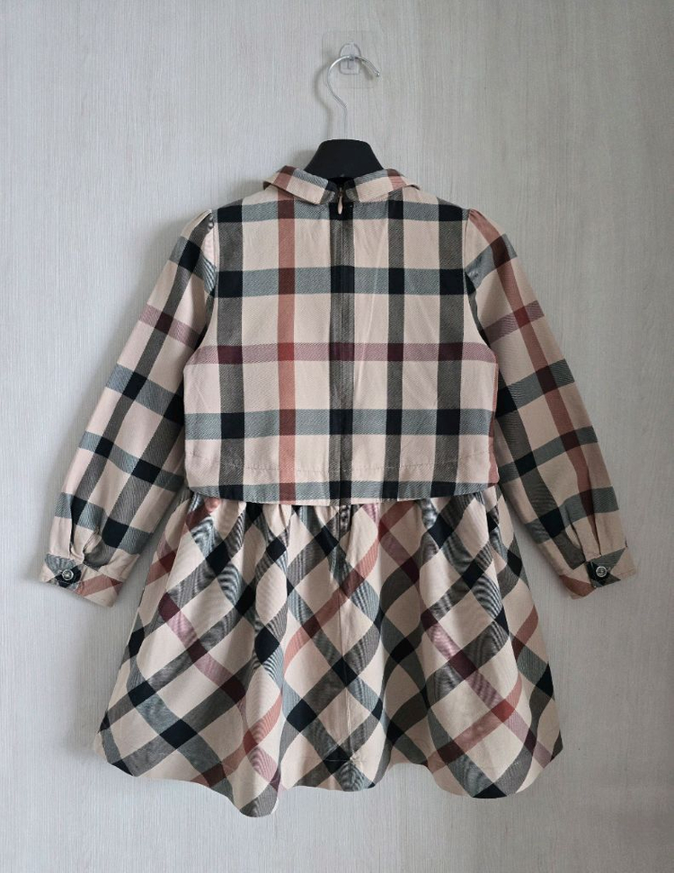 닥스키즈 여아 체크 원피스 니트 조끼 110-120사이즈 이미지