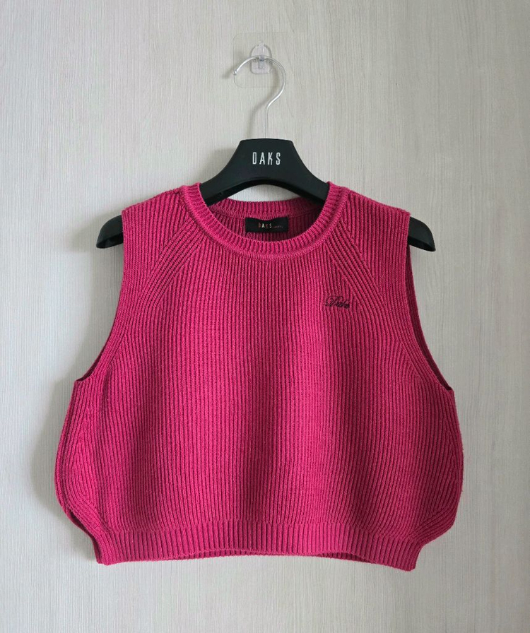 닥스키즈 여아 체크 원피스 니트 조끼 110-120사이즈 이미지