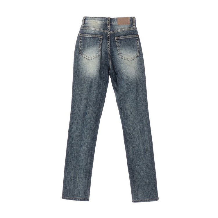 보헤미안서울 워싱 스트레이트 하이 라이즈 데님 청바지 S 이미지