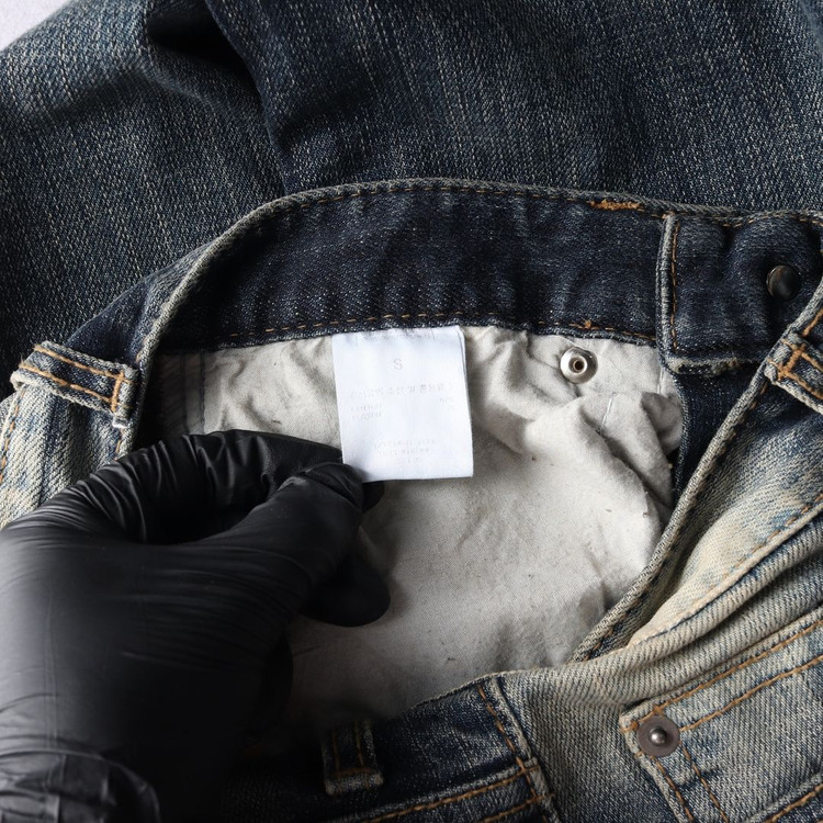 보헤미안서울 워싱 스트레이트 하이 라이즈 데님 청바지 S 이미지