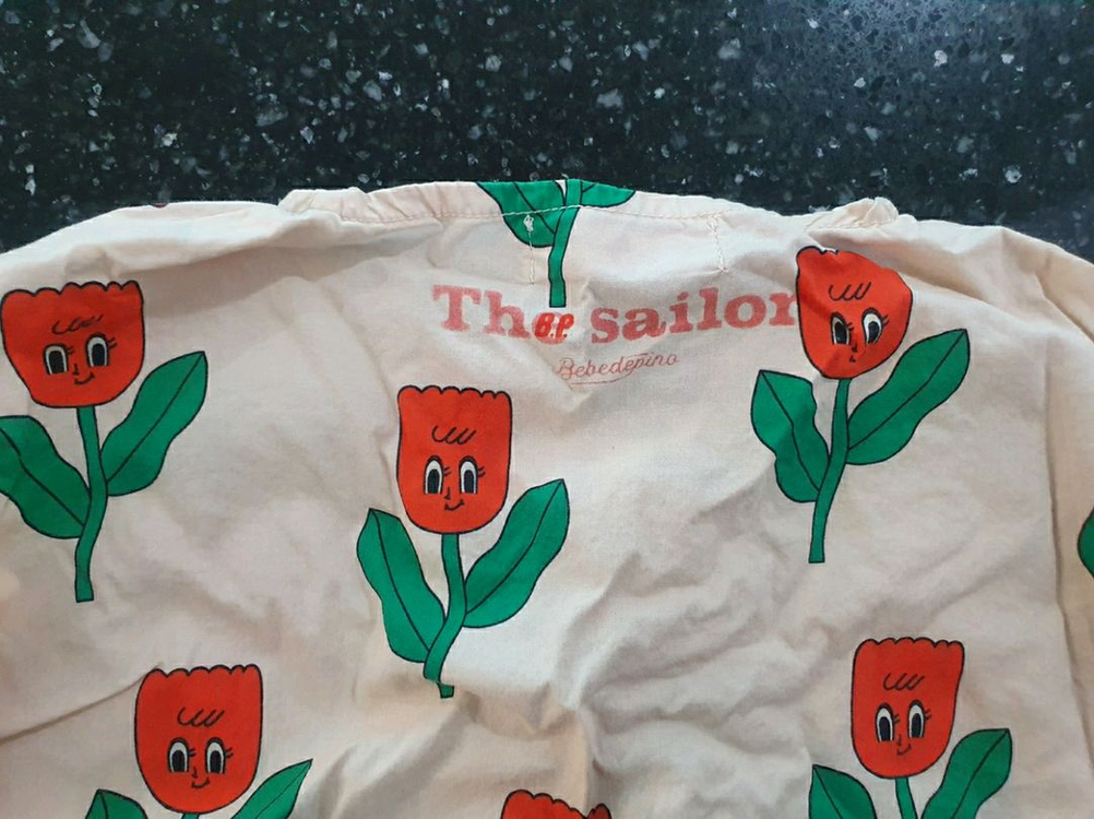 베베드피노 튤립블라우스 셋업, 아기상하복 90--2