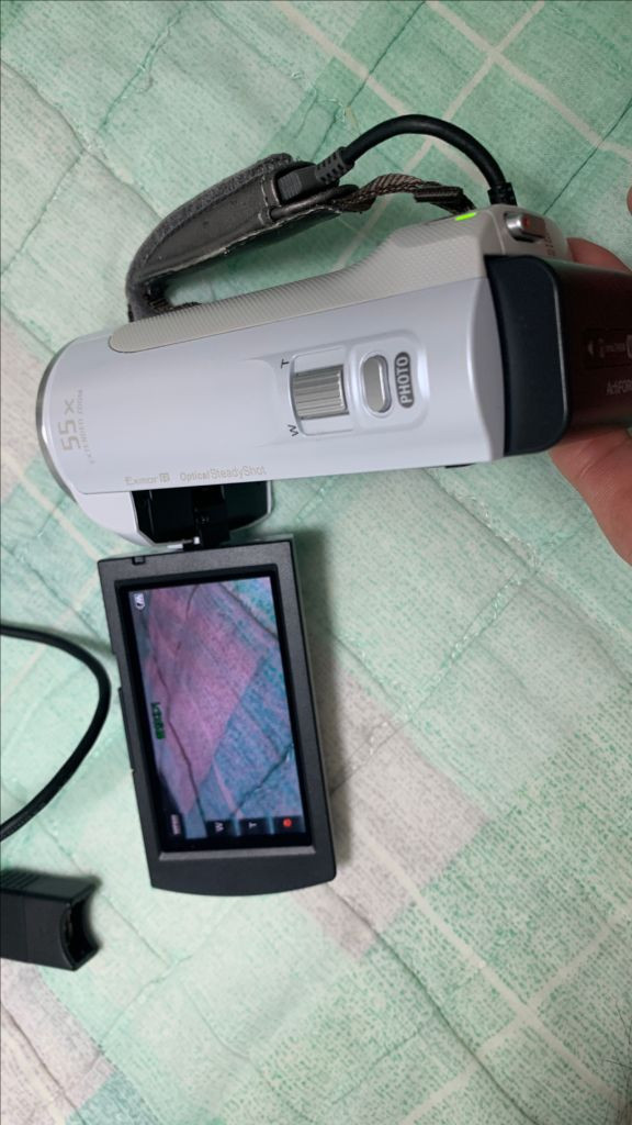 화이트 예쁜 레어색상 소니 HDR-PJ380 화이트 프로젝터 내장 빈티지캠코더 팝니다.--6