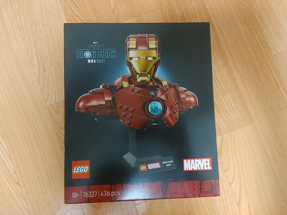 (미개봉)(정품)레고 76327 마블 아이언맨 MK4 흉상 팝니다.--0