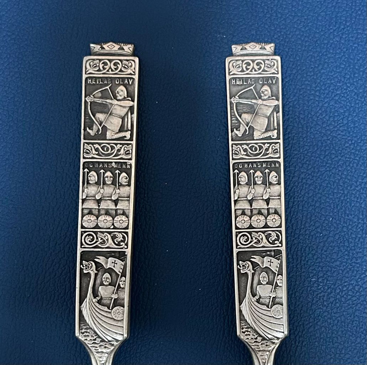 노르웨이 빈티지 Konge Tinn 샐러드 서버 세트 (박스포함) 이미지