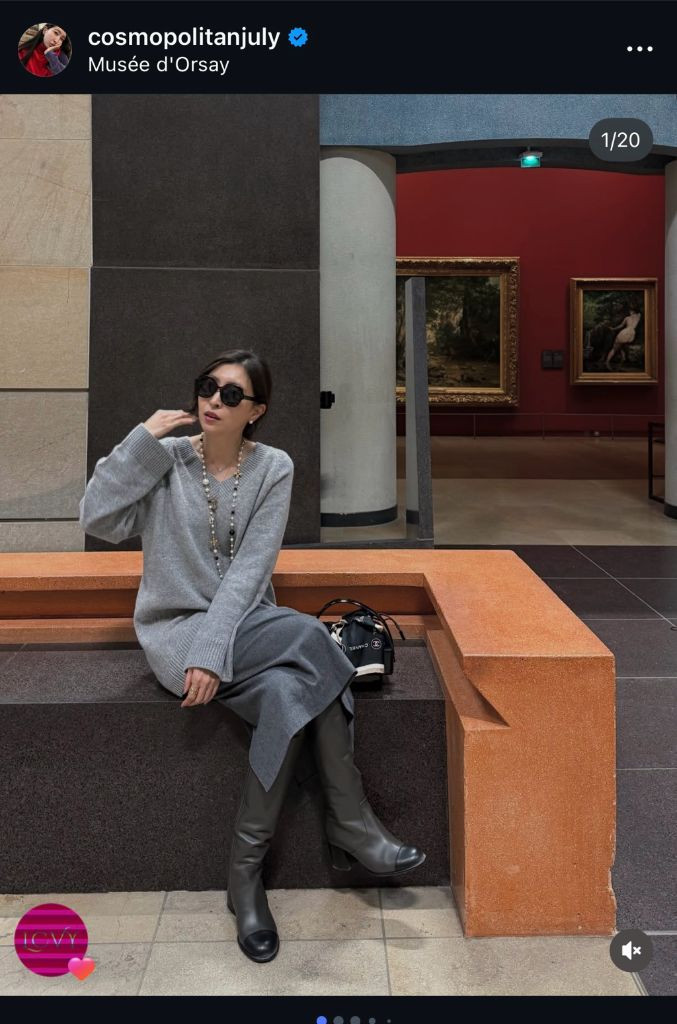 예지스 코스모폴리탄줄라이 파리V넥 니트 / 프리사이즈 / 카멜•그레이 / 미시착새상품 / 각각 11.5 이미지