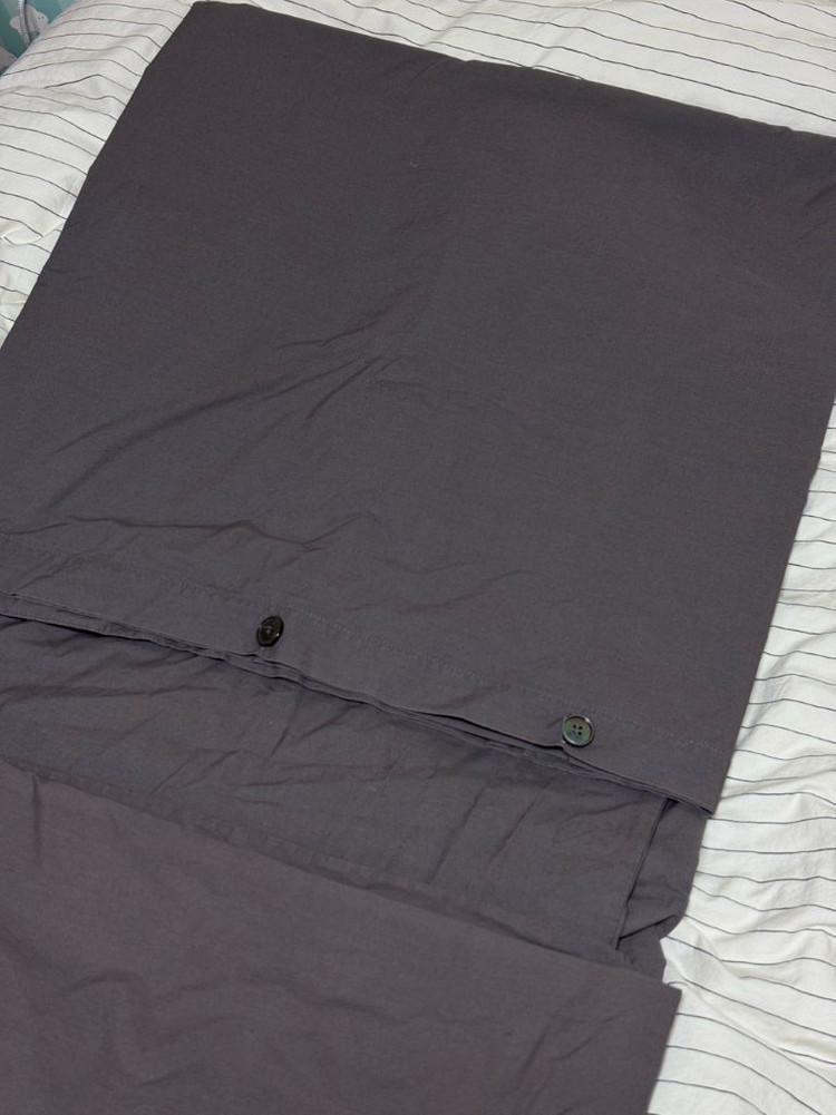 테클라 percale duvet cover(이불커버) 다크타우페--4