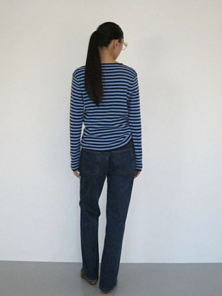 129,000-> 90,000원 PONITAIL 포니테일 스트라이프 티셔츠 이미지